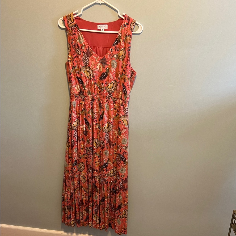 LuLaRoe Vibrant Red Floral Maxi Dress